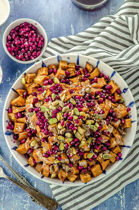 Tired of the same old Rosh Hashanah Recipes? Are you looking for some Rosh Hashanah inspiration? Check out our Fabulous Rosh Hashanah recipes that everyone at your table will love! #recipes #Rosh Hashanah #vegetarian #vegan #Roundup #kosher Shelled Pistachios, Best Baked Sweet Potato, Rosh Hashana Recipes, Moroccan Carrot Salad, Delicious Vegetarian Recipes, Rosh Hashanah Recipes, Jewish Stuff, Potatoes Roasted, Gluten Free Sides