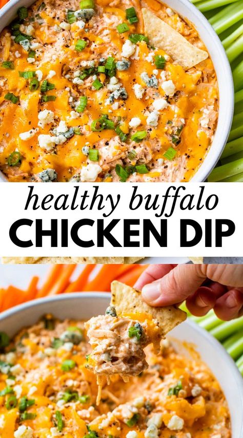 Chicken Dip Recipes, Soup Shooters, Healthy Buffalo Chicken Dip, Chicken Greek, Cottage Cheese Recipes Healthy, Cottage Cheese Dips, Chicken Dip Recipe, Buffalo Chicken Dip Recipe, Healthy High Protein Meals