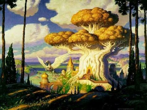 Fairyland Lsd Paper, Brothers Hildebrandt, Tim Hildebrandt, Blotter Art, Brothers Art, Pretty Paintings, 70s Sci Fi Art, Art Concepts, Mushroom Art