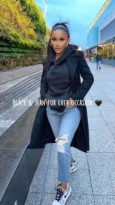 Looks Jeans, Fashion Outfits Casual, Winter Fashion Outfits Casual, Chill Outfits, Looks Black, Classy Casual Outfits, Fall Fashion Outfits, Mode Inspiration, Looks Style