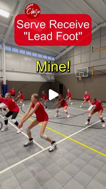 Coach Chijo on Instagram: "Serve Receive "Lead Foot"  #servereceive #volleyballpassing #volleyball #volley #volleyballplayer #volleyballgirls #voleibol #voleybol #pallavolo #volleyballtraining #volleyballteam #sport #volleyballislife #sports #volleyballlife #volleyballgame #volleyballtime #athlete #fitness #training #workout #sports" Volleyball Receiving Drills, Middle School Volleyball Tryout Tips, Volleyball Serve Receive Drills, Serve Receive Drills Volleyball, Volleyball Warmups, Volleyball Lifestyle, Volleyball Spike Trainer, Volleyball Lessons, Volleyball Serve