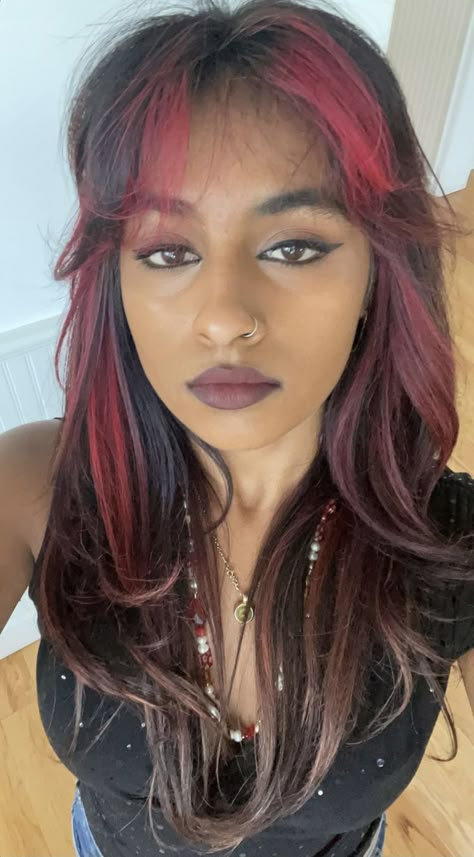 Red Hair Indian, People With Red Hair, Natural Curly Hair Cuts, Boosting Confidence, Hair Color Underneath, Red Hair Inspo, Hair Streaks, Girls With Red Hair, Funky Hairstyles