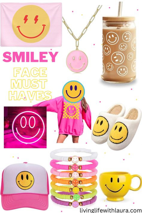 Smiley Bday Theme, Smiley Face Favors, Happy Face Birthday Party Ideas, Preppy Smiley Face Birthday Party, Preppy Bday Gifts, Smiley Blanket, Happy Face Birthday Party, Happy Birthday Smiley, Smiley Face Birthday Party