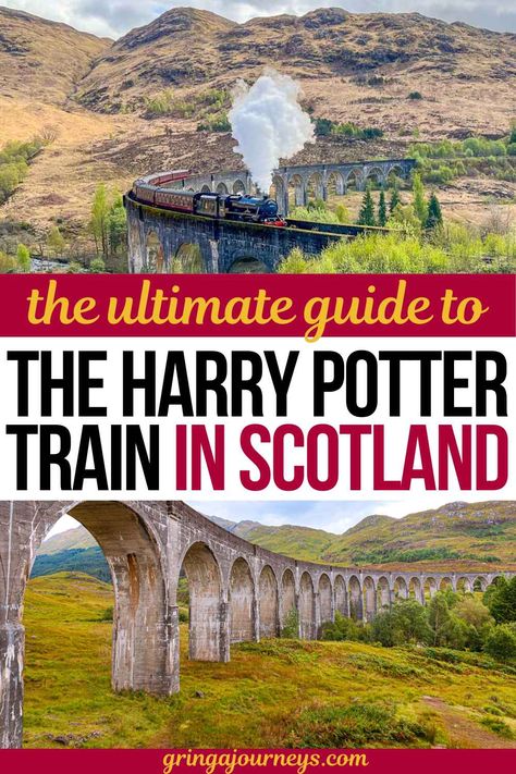 How to See or Ride the Harry Potter Train in Scotland Harry Potter Train In Scotland, Scotland Hogwarts, Harry Potter Train Scotland, Harry Potter Scotland, Scotland Harry Potter, Jacobite Train, Jacobite Steam Train, Harry Potter Train, Harry Potter Locations