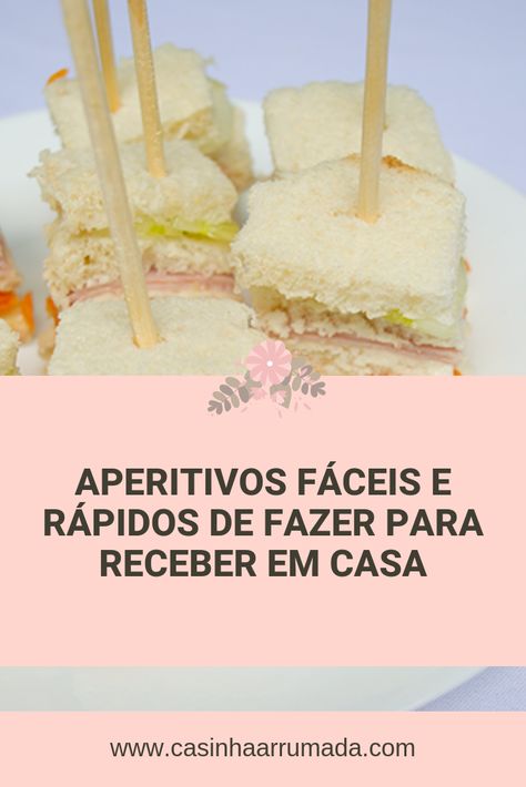 No post de hoje, trouxe algumas receitas de aperitivos fáceis e rápidos de fazer para você que vai receber em casa e quer preparar algo gostoso e simples de fazer! Temos sanduíche, bruschetta, palitos de queijo e salame, mini pizza e até massa de pastel caseira! Homemade Pastry Dough, Salami Sticks, Mini Aperitivos, Pizza Poster, Homemade Pastry, Pizza Design, Mini Sandwiches, Homemade Pastries, Quick And Easy Appetizers