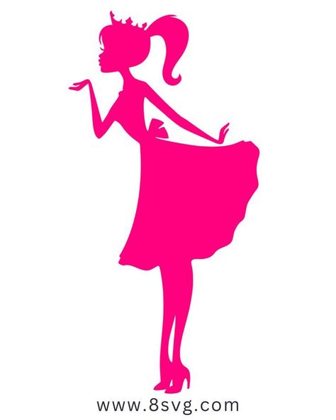 Download the Barbie Full Body SVG cut file for Silhouette and Cricut. Use this file to create your own custom Barbie Barbie Logo Printable Free, Barbie Stencil Free Printable, Barbie Design Graphic, Barbie Svg File Free, Barbie Poster Design, Barbie Images Free Printable, Barbie Silhouette Printable, Barbie Cutouts, Barbie Stencil