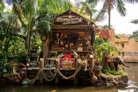 How Disney's Jungle Cruise Film Adapted the Problematic Ride | Time Jungle Cruise Aesthetic, Jungle Cruise Decor, Jungle Cruise Party, Beach Resort Ideas, Jungle Cruise Ride, Adventurer Aesthetic, Jungle Cruise Disneyland, Jungle Journey Vbs, Tiki Bars Diy