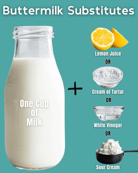 Complete Guide to Buttermilk Substitutes - The Stay At Home Chef Make Buttermilk, The Stay At Home Chef, Cultured Buttermilk, Buttermilk Substitute, Stay At Home Chef, How To Make Buttermilk, Buttermilk Recipes, Homemade Ranch Dressing, Baking Substitutes