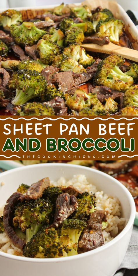 Looking for an easy and delicious meal idea? This sheet pan beef and broccoli recipe is the perfect solution! With just a few simple ingredients and minimal clean-up, you can have a flavorful and nutritious dish on the table in no time. Beef Sheet Pan Dinner, Sheet Pan Beef And Broccoli, Sheet Pan Beef, Beef And Broccoli Recipe, Broccoli Quinoa, Steak And Broccoli, Sesame Beef, Easy Beef And Broccoli, The Cookin Chicks