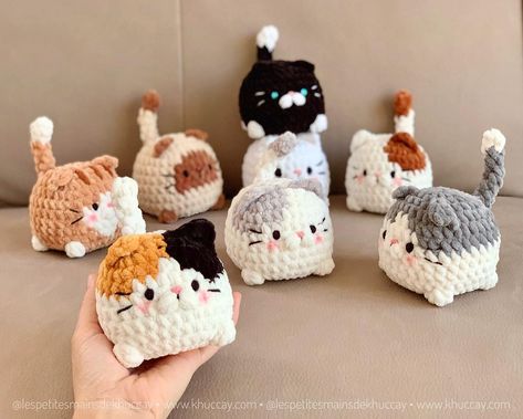 Mini Cat Crochet, Last Minute Crochet Gifts, Cute Cat Crochet, Amigurumi Beginner, Bts Keychain, Crochet Pets, Cat Crochet Pattern, Cat Patterns, Felted Crochet