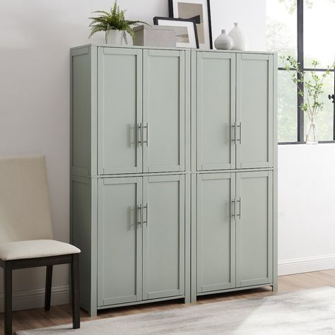 Standing Pantry, Pantry Storage Cabinets, Lower Cabinets, Linen Cabinet, Cabinet Features, Pantry Storage, Pantry Cabinet, Furniture Deals, Shaker Style