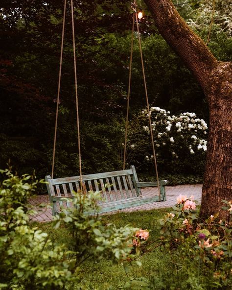 On the Road to Murray Hill Porch Swing Aesthetic, Swing Aesthetic, Crying Kids, Enchanted Cottage, Lace Window, Hudson Homes, People Come And Go, Country Summer, Country Porch