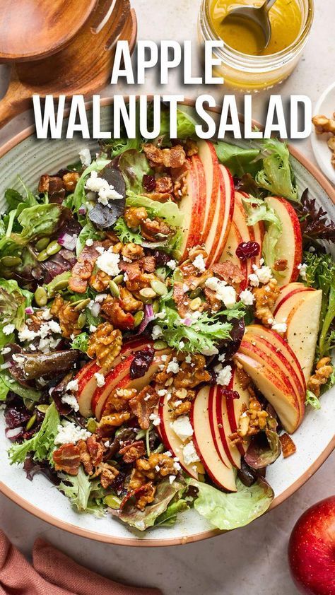 Burrata Salad Recipe, Peaches And Cherries, Salad With Olive Oil, Rainier Cherries, Apple Walnut Salad, Thanksgiving Salad, Apple Salad Recipes, Burrata Salad, Apple Walnut