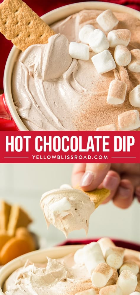 Hot Chocolate Dip Recipe, Hot Chocolate Dip, Chocolate Dip Recipe, Chocolate Dip, Sweet Dips, Festive Desserts, Queso Dip, Dessert Aux Fruits, Oreo Dessert