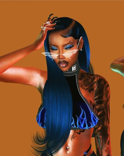 Tanya Hendrix | Miokya San Sims 4 Doja Cat, Sims 4 Black Cc Hair, Sims 4 Latina, Sims 4 Mods Accessories, Sims Finds, Sims 4 Dresses, Black Cartoon Characters, Black Cartoon, Sims 4 Clothing