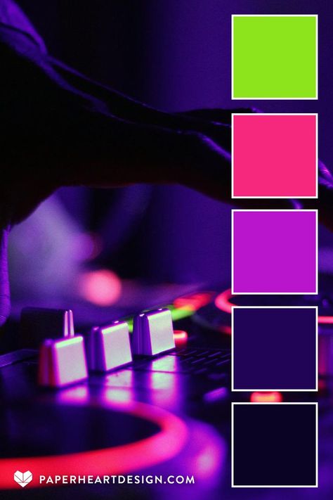 Neon Sign Color Palette, 80s Color Palette Retro Neon, Music Colour Palette, Dark And Neon Color Palette, Dark Neon Color Palette, Hip Hop Color Palette, Techno Color Palette, Matte Color Palette, Neon Color Combinations