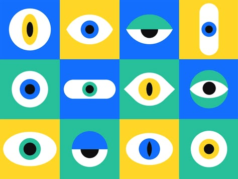 Five Senses Project, Animation Icon, Doodle Animation, Motion Logo, Eye Illustration, Eye Ball, Flat Design Icons, Eye Logo, Gif Animated