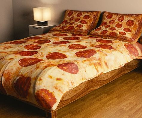 Pizza Blanket, Food Furniture, Nighty Night, Bed Sets, A Pizza, Cool Beds, Duvet Sets, My New Room, Pepperoni Pizza