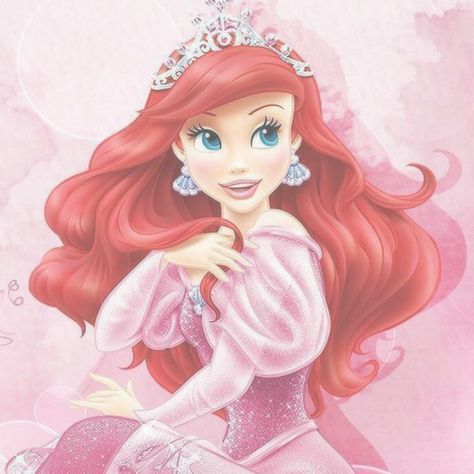 Cartoon Baddies, Ariel Wallpaper, Pink Princess Aesthetic, Disney Princess Aesthetic, Disney+ Icon, Disney Princess Fan Art, Disney Icons, Pink Paradise, Pretty Pink Princess