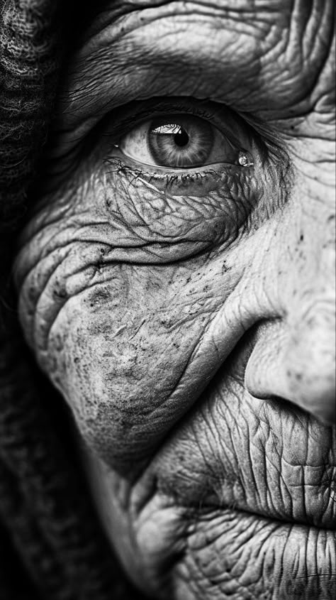 Drawing Wrinkles, Hyperrealistic Drawing, Pencil Portrait Drawing, Realistic Sketch, Hyper Realistic Paintings, Art Photography Portrait, Black And White Art Drawing, Portraiture Drawing, Charcoal Art