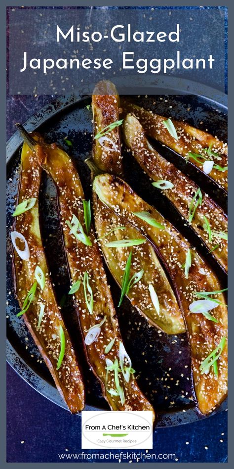 Miso Glazed Aubergine, Miso Glazed Eggplant Recipe, Miso Eggplant Japanese, Eggplant Miso Recipe, Chinese Eggplant Recipes Easy, Japanese Eggplant Recipe Easy, Miso Glazed Eggplant, Miso Eggplant Recipes, Japanese Miso Eggplant Recipe