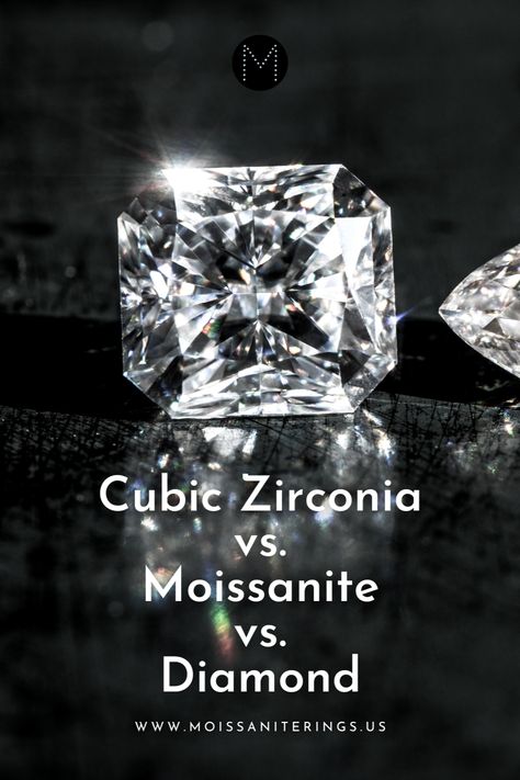 Cubic Zirconia vs. Moissanite vs. Diamond. In this article, we will provide a comprehensive guide on the differences between these three gemstones. Luxury Moissanite Earrings With Vs Clarity, Moissanite Size Comparison, Cz Vs Moissanite, Moisannite Vs Diamond, Vs Clarity Moissanite Diamond Promise Ring, Moissanite Vs Diamond, Traditional Diamond, Vs Diamond, Vintage Eclectic