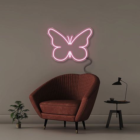 #NeonLightSigns #BrightIdeas #NeonSigns #BrightIdeas Butterfly Sign, Neon Butterfly, Cheap Room Decor, Neon Signs Quotes, Bar Outdoor, Neon Wall Signs, Butterfly Lighting, Love Neon Sign, Happy Birthday Signs