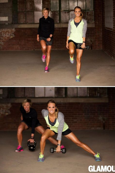 Carrie Underwood Butt And Leg Workout Moves | SELF Carrie Underwood Leg Workout, Carrie Underwood Workout, Killer Leg Workouts, Power Walking, Lateral Lunges, Killer Legs, Leg Workouts, Gym Room, Workout Moves