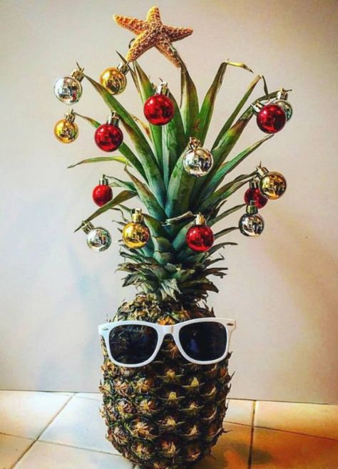 Pineapple Christmas, Hawaii Christmas, Coastal Christmas Tree, Aussie Christmas, Florida Christmas, Hawaiian Christmas, Beachy Christmas, Summer Christmas, Tropical Christmas