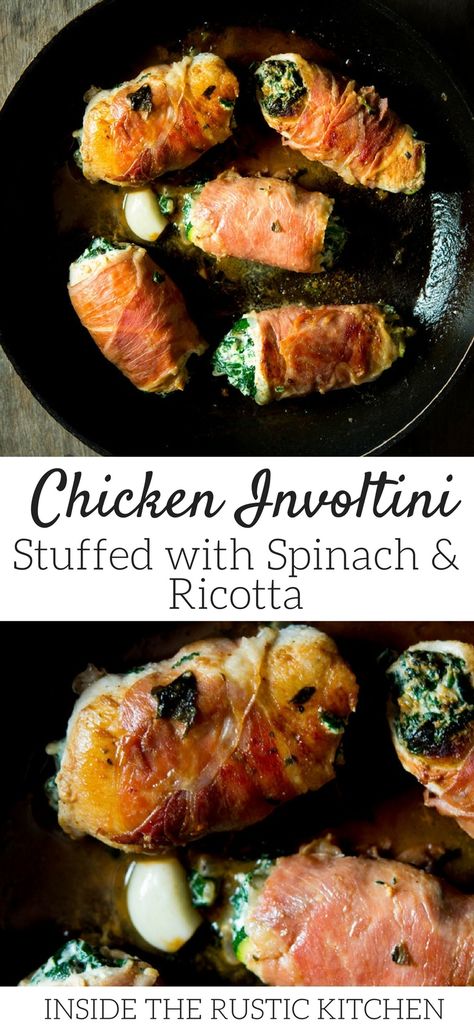 Chicken Involtini, Prosciutto Chicken, Traditional Italian Recipes, Spinach And Ricotta, Italian Night, Traditional Italian Dishes, Italian Dinner Recipes, Spinach Ricotta, Italian Recipes Traditional