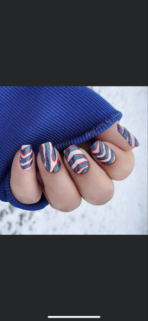 Buffalo Bills Nails Design Acrylic, Buffalo Bill Nails, Buffalo Bills Zubaz Nails, Zubaz Nails, Bills Nails Buffalo, Buffalo Bills Nails Design, Buffalo Nails, Buffalo Bills Diy, Bills Nails