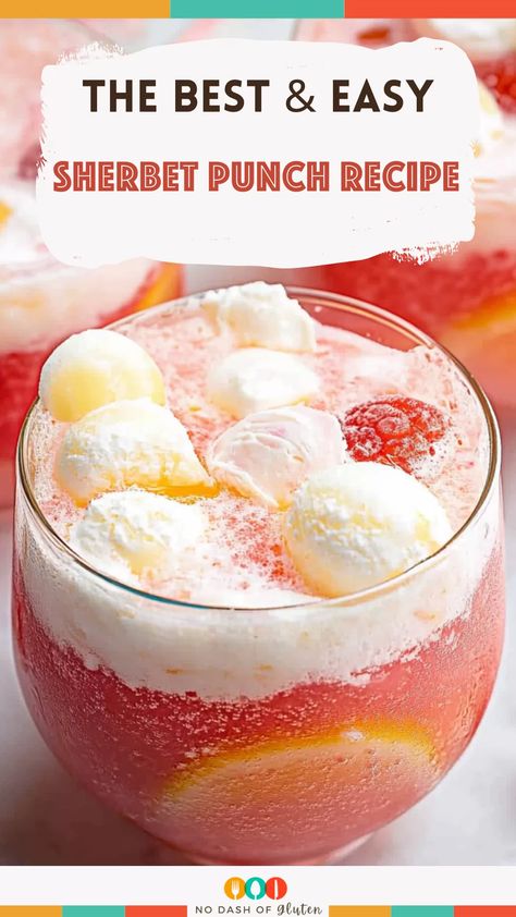 Sherbet Punch Recipe Sherbet Sprite Punch, Punch Recipes Non Alcoholic Sherbet, Sorbet Punch Recipes Non Alcoholic, Party Punch With Sherbert, Easy Sherbet Punch, Strawberry Sherbet Punch, Champagne Sherbet Punch, Pineapple Sherbet Punch, Party Punch Sherbert