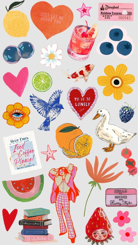 Printable Sticker Sheets, Art Zine, Desktop Icons, Scrapbook Printing, Iphone Case Stickers, Stylist Tattoos, Sketchbook Art Journal, Case Ipad, Homescreen Wallpaper