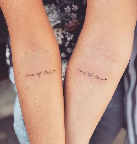 Twin Sister Tattoos, Unique Couple Tattoo, Couple Tattoo Design, Partner Tattoos, Maching Tattoos, Twin Tattoos, Matching Friend Tattoos, Sisters Tattoo, Matching Best Friend Tattoos