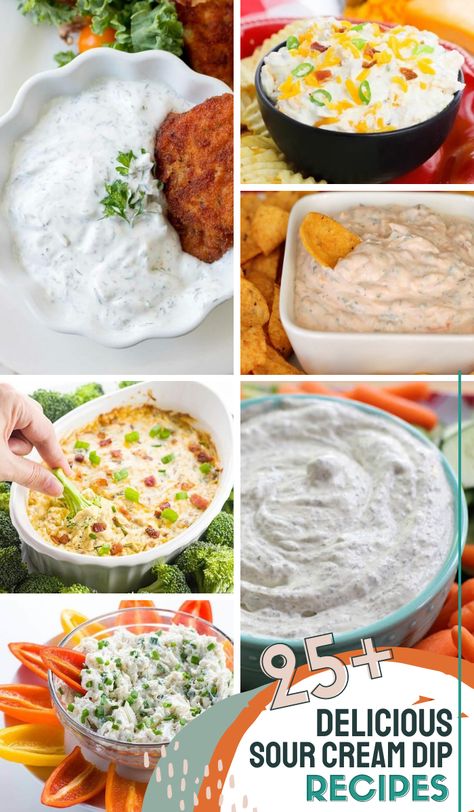 There are so many great Sour Cream Dip Recipes on this list! If you want fun dip recipes, you have to check these out. Sour Cream Appetizer Recipes, Dips With Sour Cream Easy, Sour Cream Dips Easy, Sour Cream Appetizers, Sour Cream Recipes Dips, Mayo And Sour Cream Dip, Sourcream Dips Easy, Dip Made With Sour Cream, Chip Dip With Sour Cream