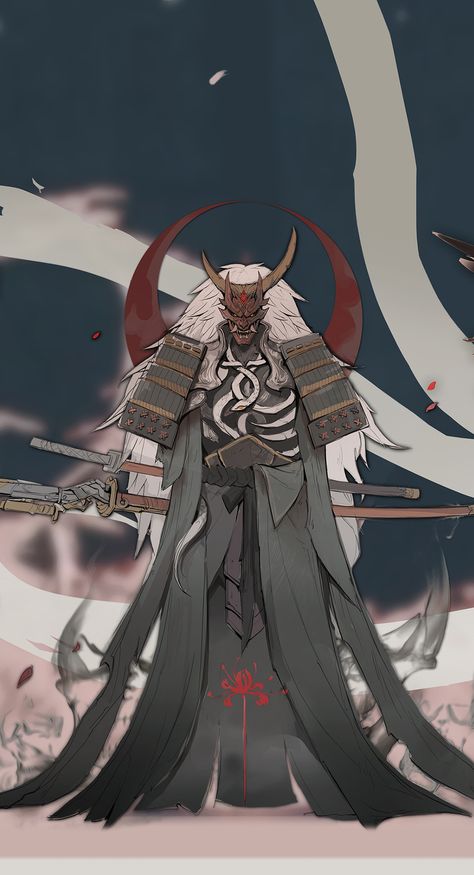 Oni Samurai Art, Guerriero Samurai, Oni Samurai, Arte Ninja, Feudal Japan, Samurai Wallpaper, Samurai Artwork, Ninja Art, Samurai Art