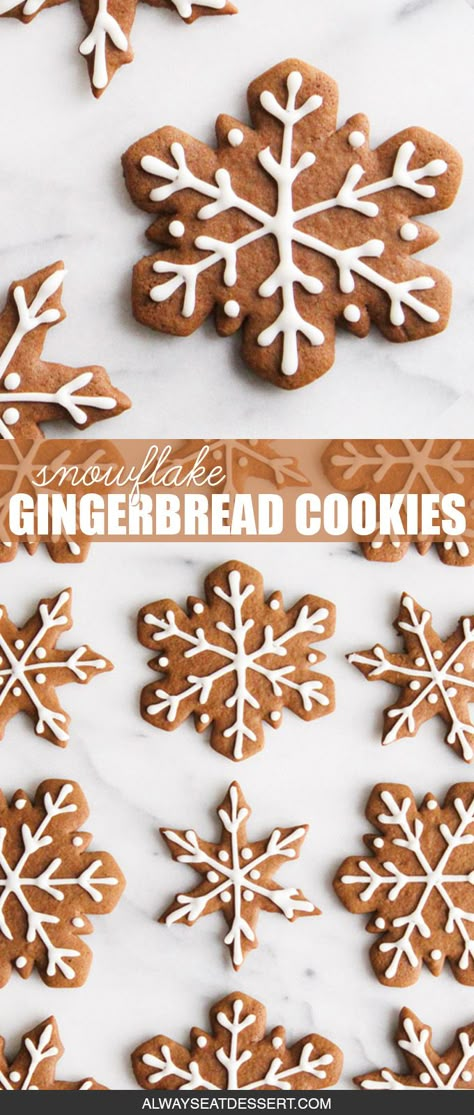 Simple Icing Recipe, Soft And Chewy Gingerbread Cookies, Icing For Gingerbread Cookies, Snowflake Gingerbread, Gingerbread Icing, Simple Icing, Healthy Sugar Cookies, Sugar Cookie Icing Recipe, Best Gingerbread Cookies