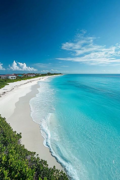 Experience Paradise at Grace Bay Beach in Turks and Caicos 🏝✨ Relax on the pristine shores of Grace Bay Beach, known for its powdery white sands, crystal-clear turquoise waters, and vibrant coral reefs. Perfect for a luxurious and serene beach escape. 🌿🌞 #GraceBayBeach #TurksAndCaicos #BeachParadise #TravelInspiration Grace Bay Turks And Caicos, Things To Do In Turks And Caicos, Honeymoon Aesthetic, Maldives Aesthetic, Goals 2025, Honeymoon Vibes, Pretty Ocean, Honeymoon Romance, Beaches Turks And Caicos