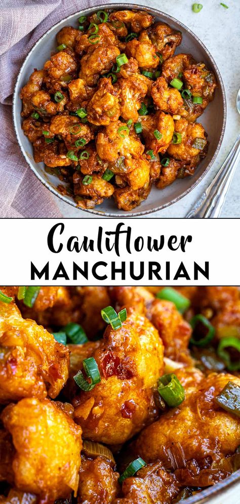 Indian Fried Cauliflower, Cauliflower Manchurian Recipes, Deep Fried Cauliflower Recipes, Cauliflower Indian Recipes, Spicy Cauliflower Recipes, Asian Cauliflower Recipes, Cauliflower Dinner Recipes, Fried Cauliflower Recipes, Cauliflower Recipes Indian