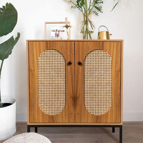 Martelly Iron 2 - Door Accent Cabinet Rattan Buffet Cabinet, Rattan Buffet, Rattan Storage Cabinet, Rattan Cabinet, Padded Folding Chairs, Storage Sideboard, Rattan Sideboard, Best Cabinets, Door Accent Cabinet