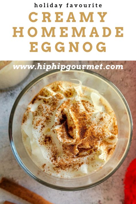 eggnog with whipped cream and cinnamon next to two cinnamon sticks Diy Egg Nog Homemade Eggnog, Paula Deen Eggnog, Best Homemade Eggnog Recipe, Eggnog Recipe Martha Stewart, Home Made Egg Nog Recipe, How To Make Homemade Eggnog, Traditional Eggnog Recipe, Old Fashion Eggnog Recipe, Best Egg Nog Recipe Homemade