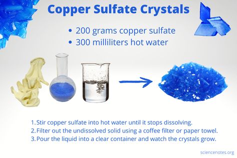 Copper Chemistry, Homemade Crystals, Diy Crystal Growing, Bottle Sensory, Diy Crystal Crafts, Copper Sulphate, Grow Your Own Crystals, Crystal Growing, Crazy Scientist