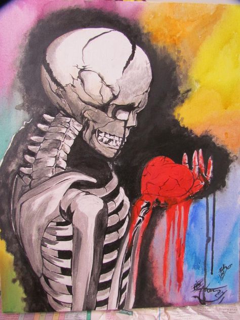 My bleeding heart by RUN-StreetArt on DeviantArt Crush On Him, Tattoo Heart, For My Best Friend, Skulls Drawing, Heart Illustration, Heart Drawing, Trust Issues, Disney Tattoos, Heart Art