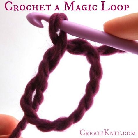 Magic Circle Crochet, Circle Crochet, Magic Loop, Crochet Tips, Knitting Needle, Magic Ring, Magic Circle, Crochet Stitches Tutorial, Crochet Instructions