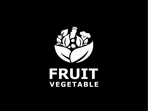 Vegetable Logo Design, Vegetable Logo, Grocery Store Design, Fruit Logo, Logo Desing, Food Logo Design, Fruit Shop, Farm Logo, Food Logo