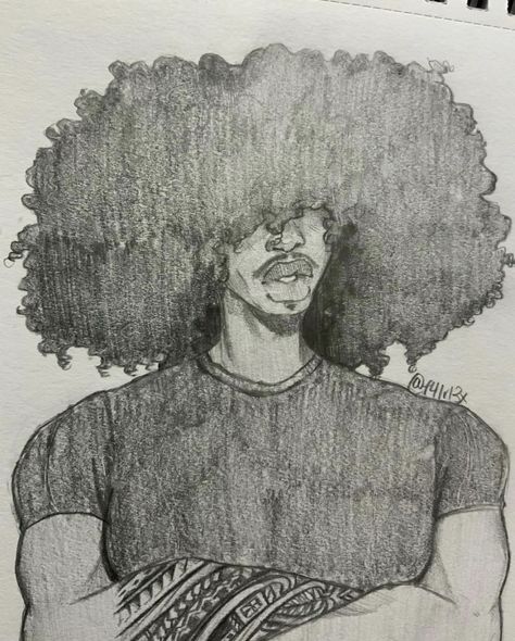 Afro Pencil Drawing, Art Sketchbook Colored Pencil, How To Draw A Dreadhead, Black Art Drawings Pencil, Dreadhead Sketch, Black Drawings Easy, Dreadhead Drawing Sketch, Black Man Sketch, Black Nose Drawing