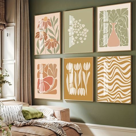 Faster shipping. Better service Ochre Bedroom, Green Decor Ideas, Walnut Art, Diy Tableau, Country Prints, Botanical Gallery Wall, Japandi Decor, Cottage Decor Farmhouse, Botanical Wall Decor