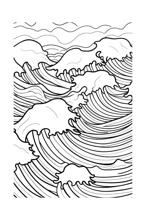 Dive into a world of artistic adventure with our free printable Ocean Waves coloring page, perfect for summer activities and homeschooling! Visit our Etsy shop (link in bio) for more delightful coloring pages and printable resources to keep the creative fun going! Unleash your child's creativity and explore the wonders of the deep blue sea. Let the artistic journey continue! Explore More Coloring Pages: Visit our Etsy shop (link in bio) Wave Coloring Page, Free Coloring Books, Coloring Pages Fall, Free Kids Coloring Pages, Coloring Printables, Coloring Bookmarks, The Deep Blue Sea, Kids Coloring Pages, Deep Blue Sea