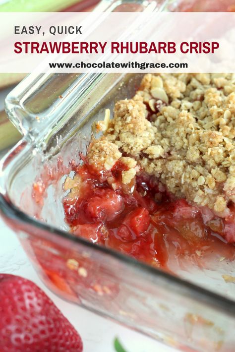 Ww Rhubarb Recipes, Dessert Oatmeal, Recipes Rhubarb, Crunchy Oatmeal, Strawberry Rhubarb Recipes, Rhubarb Cookies, Rhubarb Recipes Crisp, Oatmeal Dessert, Oatmeal Crumble