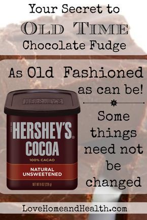 Hershey Fudge Recipe, Old Fashioned Chocolate Fudge, Old Fashion Fudge Recipes, Hersheys Cocoa Fudge, Hershey Recipes, Homemade Chocolate Candy, Homemade Chocolate Fudge, Street Style Ideas, Old Fashioned Fudge